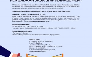 PENGADAAN JASA SHIP MANAGEMENT